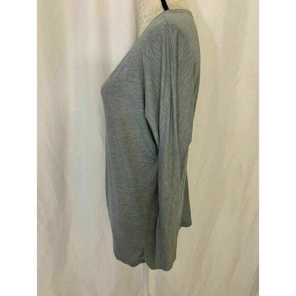 Allen Allen New Gray Striped Long Sleeve top - Picture 4 of 8